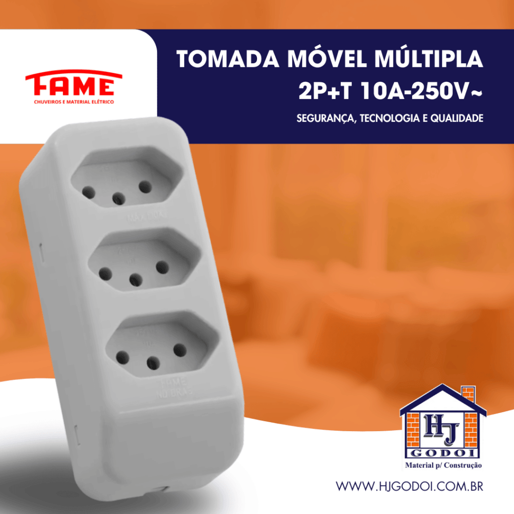Tomada Movel Multipla Fame Tomada Móvel Múltipla Fame